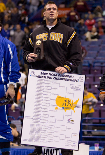 Mark Ellis on the podium