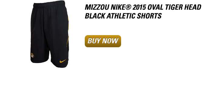 Mizzou Nike® 2015 Oval Tiger Head Black Athletic Shorts