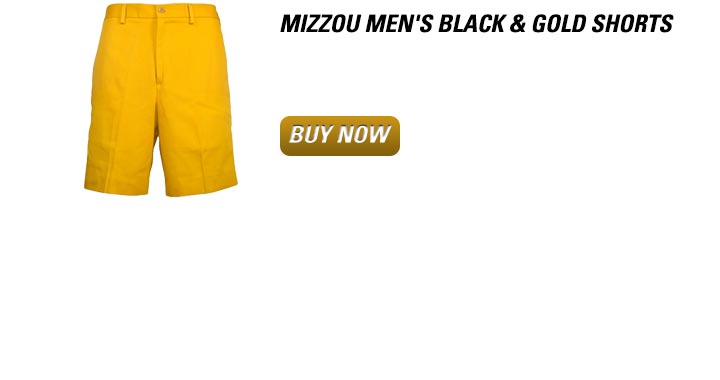 Mizzou Men's Gold & Black Shorts