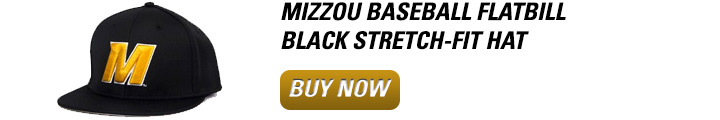Mizzou Baseball Flatbill Black Stretch-Fit Hat
