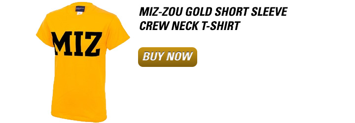 MIZ-ZOU Gold Short Sleeve Crew Neck T-Shirt