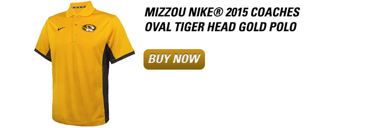 Mizzou Nike® 2015 Coaches Oval Tiger Head Gold Polo